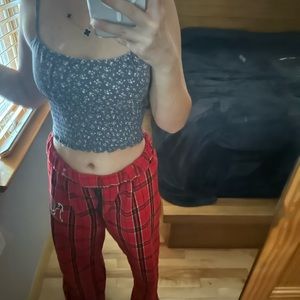 Blue floral tank top Hollister